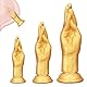 LZMYZ Gold Realistischer Hand Dildo S/M/L Big Faust Anal Butt Plug Groß Analdildo mit Starkem Saugfuß Riesige Arm Fisting Masturbieren Flirten Sex Toys Für Frauen Lesben Fisting Dildo(M)