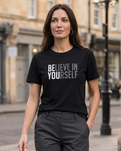 Image of Nobero Women's Graphic Printed T-Shirt | Regular Fit 180 GSM Cotton Tee for Women | Comfortable Round Neck Casual Wear