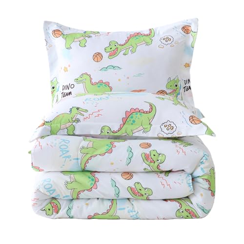 Image of Cute Dinosaur Full Size Bed Comforter Kids Bedding Set