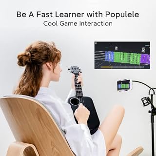 Populele 2 Concert ukulele de 23 pouces ukulélé, APPLICATION intelligente, ukulele adulte, Fibre de Carbone,Touche 56… - Les Beatles, Paul McCartney, John Lennon, RIngo Starr, George Harrison Populele 2 Concert ukulele de 23 pouces ukulélé, APPLICATION intelligente, ukulele adulte, Fibre de Carbone,Touche 56… – Image 5