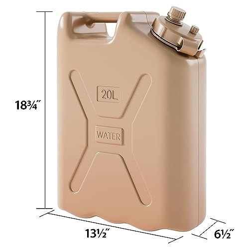 scepter bpa durable 5 gallon 20 liter portable military water storage container for camping outdoors and emergency management