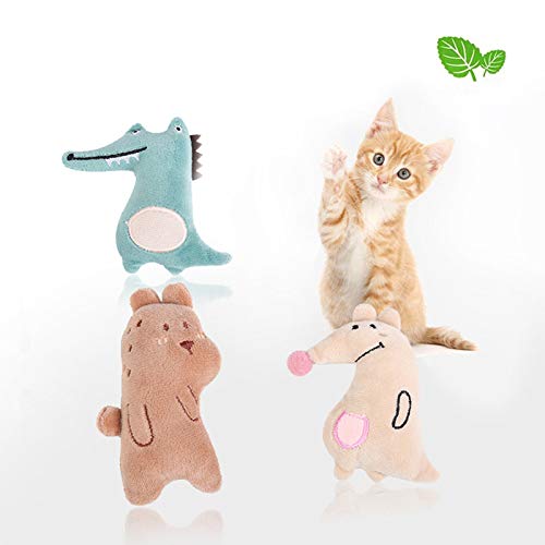 Brinquedos de erva de gato da Suxgumoe, 6 peças interativas de pelúcia para gatos em forma de animal
