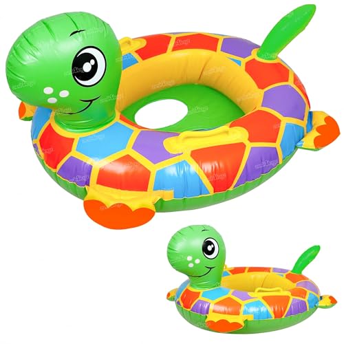 Image of Zest 4 Toyz Swimming Ring Swimming Tube for Kids Inflatable Tube for Swimming Pool Floaters for Kids Water Tube for Baby Swim Ring for 3+ Years Girls and Boys (Turtle Shaped) Green