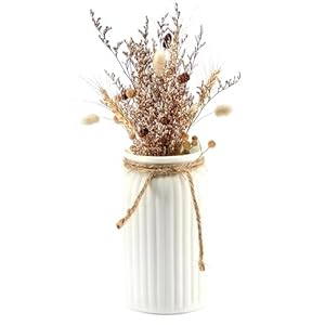 I3C – Vase en céramique blanc moderne pour décoration de la maison et du bureau (C)