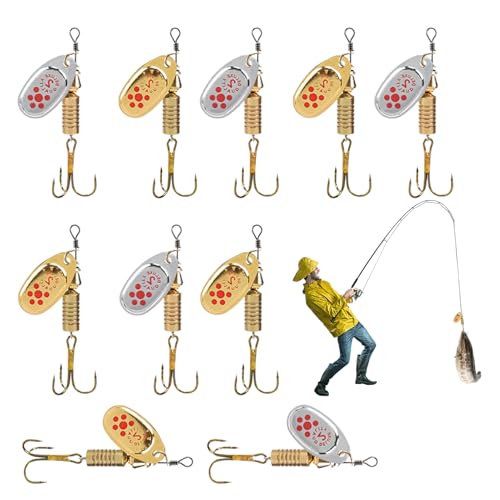 Wusideday Lot de 10 Leurres De Pêche pour La Pêche À...