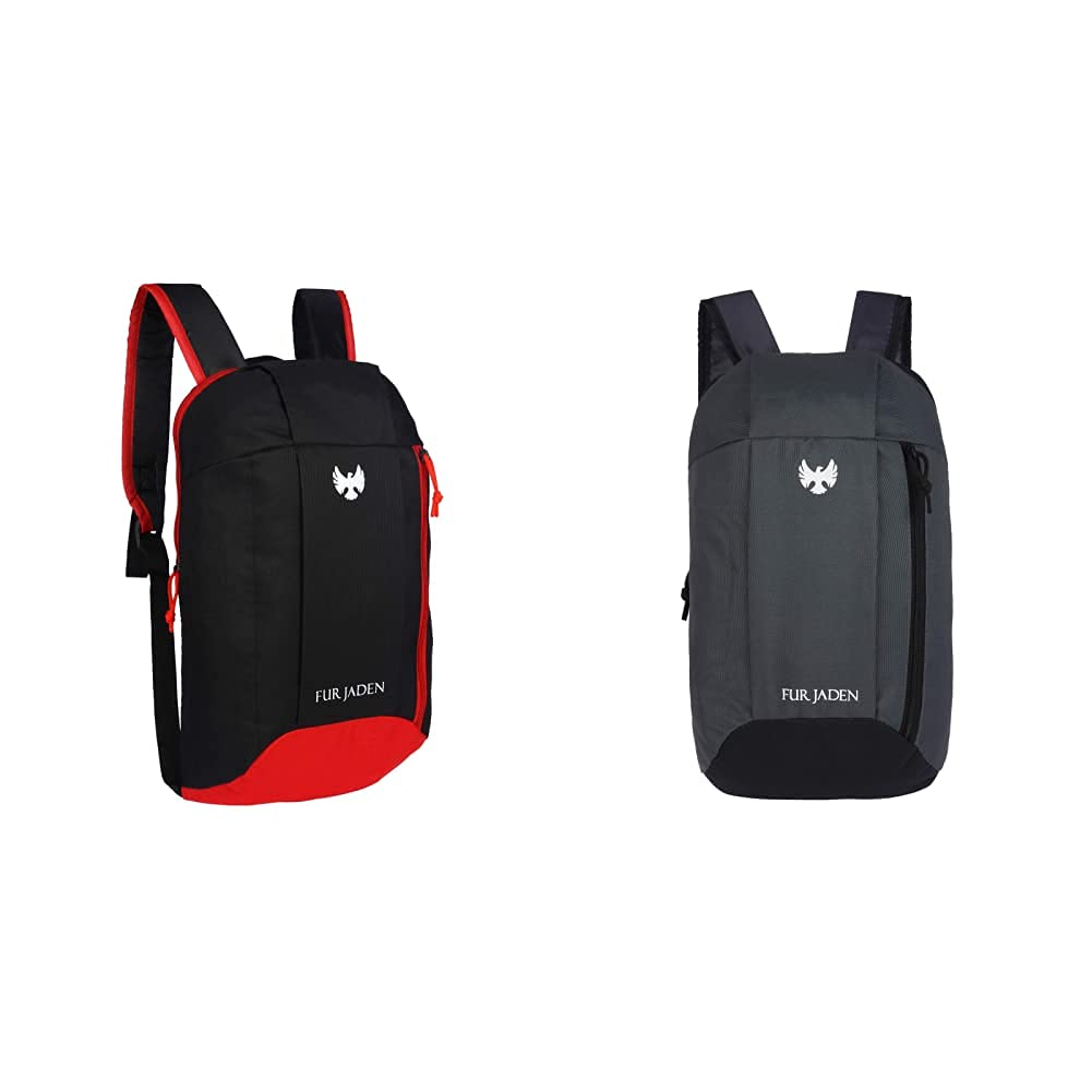 FUR JADEN Combo of 2 Hiking Camping Rucksack Casual 10 Ltrs Blue Casual Backpack & 39 cms Grey Casual Backpack