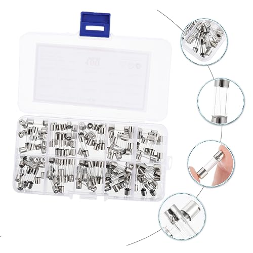 LIFKOME kit de 100 fusibles de vidrio 5x20mm de acción rápida para protección de circuitos eléctricos miniatura 7
