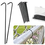 U0U 11 Gauge Chain Link Fence Ties,8.27inch 30 Packs Black Heavy Duty Aluminum Fence Ties,Chain Link Fence Parts for Repair Chain Link Fence, Garden Fence,and Dog Fence (Black, 8.27inch/30packs)