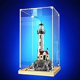 Vitrina Acrílica para Lego 21335 Faro Eléctrico Vitrina A Prueba De Polvo Compatible con Lego 21335 Vitrina (Modelo Lego No Incluido) 2,30x30x60cm