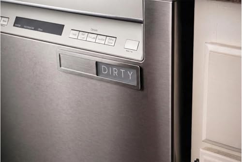Stainless Steel Dishwasher Magnet Clean Dirty Sign - Premium Magnetic Sign That Says Clean/Dirty - Optional Adhesive for Non-Metal Surface Dish Washers - Modern Rustic Minimalistic Style by FridayVibez - Image 4
