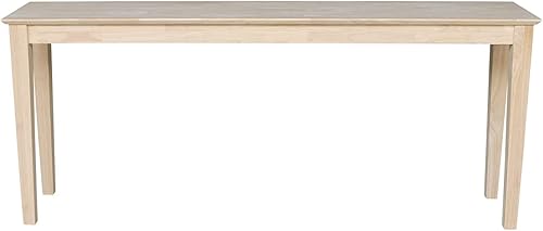 Miniatura 7 de International Concepts Shaker - Mesa consola extendida de 72 pulgadas, sin terminar