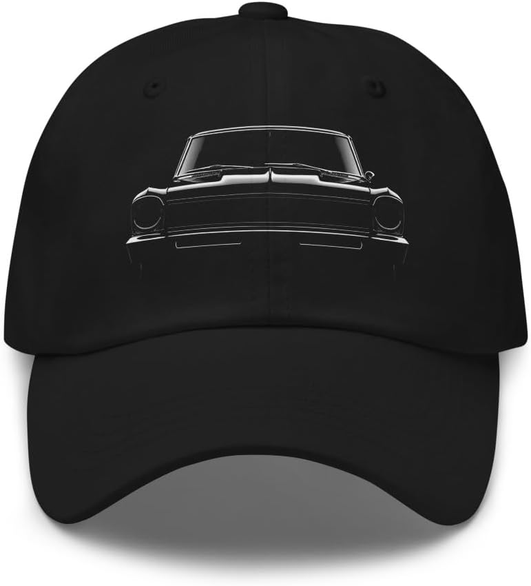 1967 Chevy Nova Dad Hat, Adjustable Cap | Classic Car Show Gear | Adjustable Black