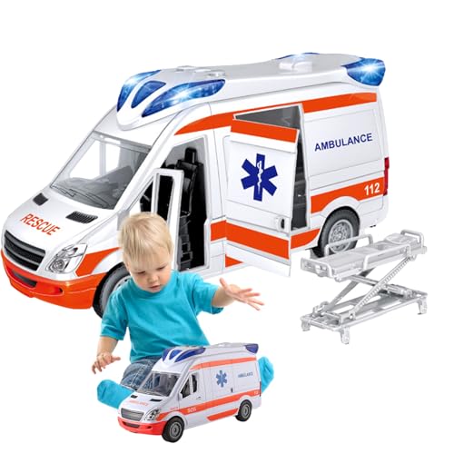 Materiale selezionato: questo camion giocattolo in ambulanza è realizzato con materiale PP durevole di alto grada, che può resistere al gioco approssimativo e durare a lungo. Il design realistico e i colori vivaci lo rendono attraente e divertente per i bambini di tutte le età.