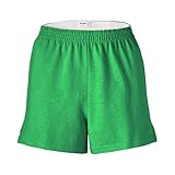 Soffe Women's Junior Authentic Cheer Short - Comfortable Cotton Blend, for Gym, Dance, Elastic Waistband, Soft Fabric (US, Alpha, Large, Regular, Regular, Kelly)