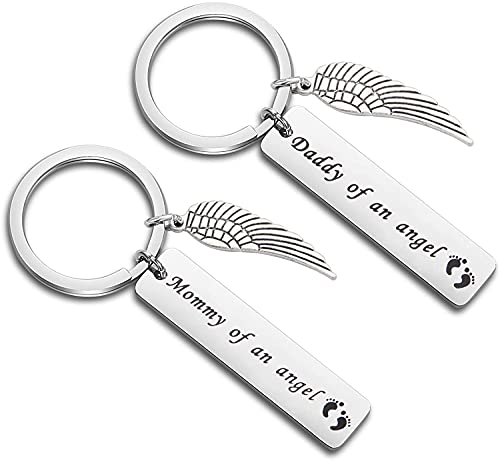 Wusuaned Baby Memorial Keychain Mommy Daddy Keychain Miscarriage Keepsake Jewelry Loss Of Child Gift #TOP20