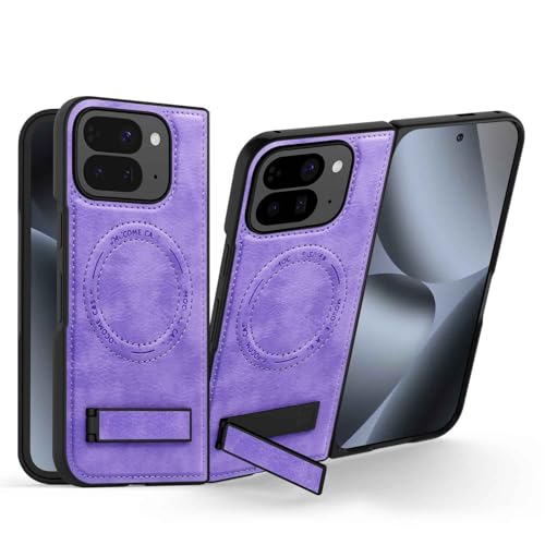 �O�[�O���s�N�Z��10 pro fold �p �P�[�X magsafe�Ή� �X�^���h�t�� for pixel10 pro fold �p �P�[�X PU���U�[������� �܂肽���݃J�o�[ ���C�����X�[�d �ϏՌ� �}�O�Z�[�t�Ή� �w��h�~ ���� �ϏՌ� �V���v�� ��