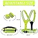 rnairni Lighting LED Reflective Vest Running Light Set, Adjustable Safety Vest, Gear Armbands, Belt Bag with Earphone Hole for Night Running, Motorcycle, Walking, Cycling and Dog Walking Sports