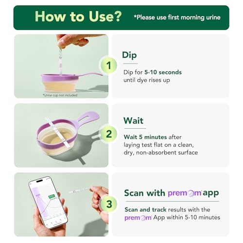 Image of Easy@Home PdG Test Strips: 5 Pack - Track Ovulation Insights with Progesterone Urine Tests - at Home Fertility Test for Women with Premom Ovulation App - PdG (Pregnanediol Glucuronide) Tests