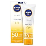 NIVEA Sun UV Face Anti-Age SPF 50 (50ml), Q10 Protects Against UVA/UVB Rays and Premature Skin Ageing, Anti-Ageing Cream, Fights Fine Lines and Wrinkles