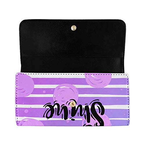 INTERESTPRINT Women's Long Clutch Wallets You Are My Sunshine Trifold Card Holder Purses Handbags