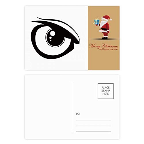 Cartes postales Pere Noel lot de 20 decoration noir motif Vector Eye correspondance