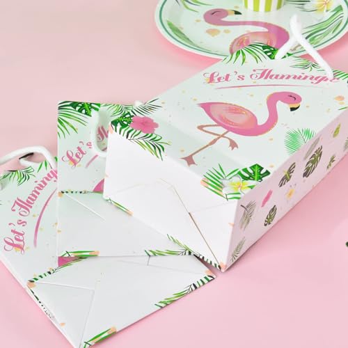 WERNNSAI-16-PCS-Flamingo-Gift-Bags-Tropical-Themed-Party-Favors-for-Girls-Kids-Durable-Paper-Goodies-Treat-Bags-Birthday-Wedding-Baby-Shower-Pool-Party-Supplies WERNNSAI 16 PCS Flamingo Gift Bags Tropical Themed Party Favors for Girls Kids Durable Paper Goodies Treat Bags Birthday Wedding Baby Shower Pool Party Supplies