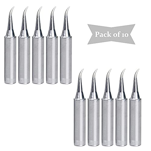 Saipe 10Pcs Soldering Iron Tips, 900M-T Solder Welding Replacement Tip Kit For Hakko, Radio Shack, Tenma, Atten, Quick, Aoyue, Yihua Soldering Station (900M-T-Is) #TOP5