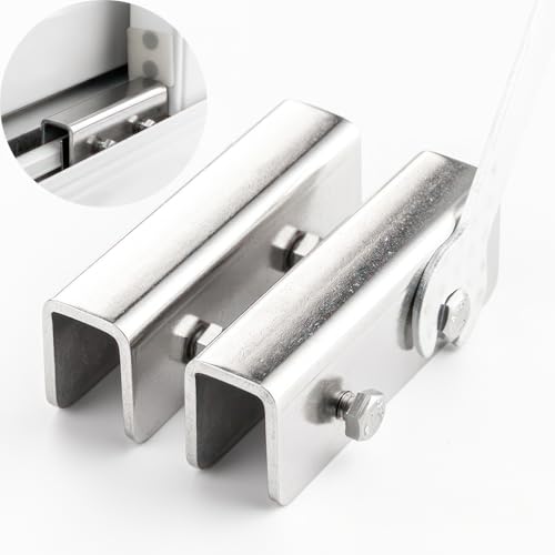 AILEWE 窓ストッパー ステンレス製 强力二重施錠 4個入,ウインドロック 防犯グッズ サッシ網戸補助錠 調整可能 簡単にインストール,窓ろっく子供 猫 ペット 犬 換気 鍵 転落防止 賃貸 後付け シルバー