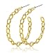 Gold Hoop Earrings - 14K Dipped Chain Hoop Gold Earrings for Women Gold Earrings Small Gold Hoop Earrings Hypoallergenic Gold Earrings for Women Gold Chain Hoop Earrings for Women