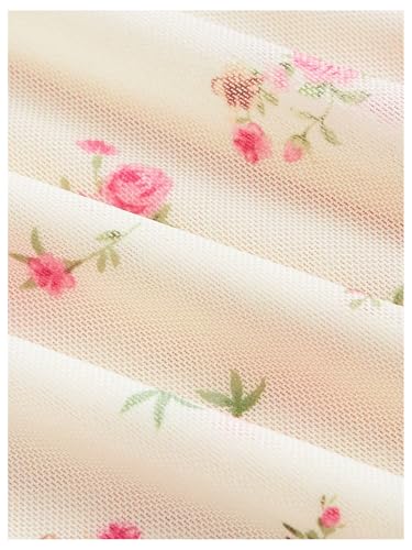 Verdusa Women's Plus Size Floral Mesh Bodycon Fishtail Wedding Guest Dress Deep V Neck Sleeveless Dress3