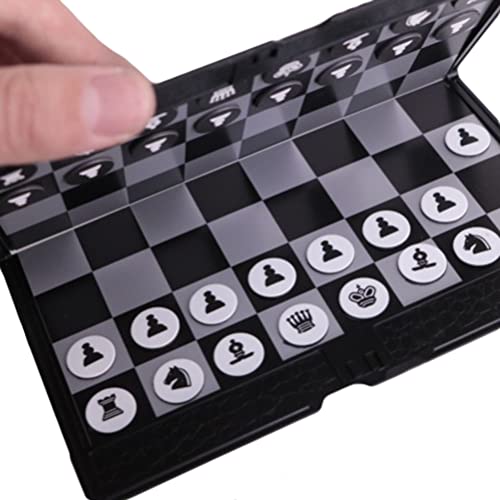 Zestaw szachów Trave, 19 x 14 x 1 magnetyczny zestaw szachów turystycznych składana szachownica z magnetycznymi szachami, przenośne zestawy szachownic turystycznych