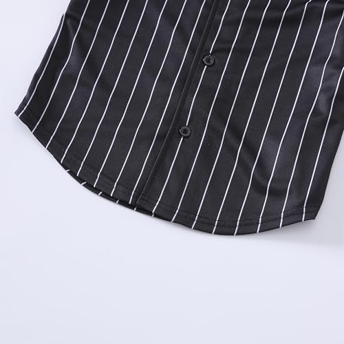 Image of BAICAIYU Toddler Boys Birthday Outfit Kids Baseball Jersey and Pants Suit Set 2nd 3rd 4 Years Old Stripe Cute Summer Clothes