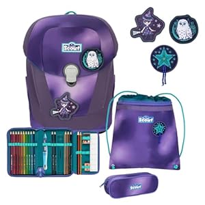 SCOUT Schulranzen Superflash Sunny II Set 4-teilig Purple Magic violett