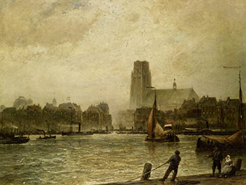 Affiche toile Rotterdam impression d'art Cornelis Christiaan Dommelshuizen