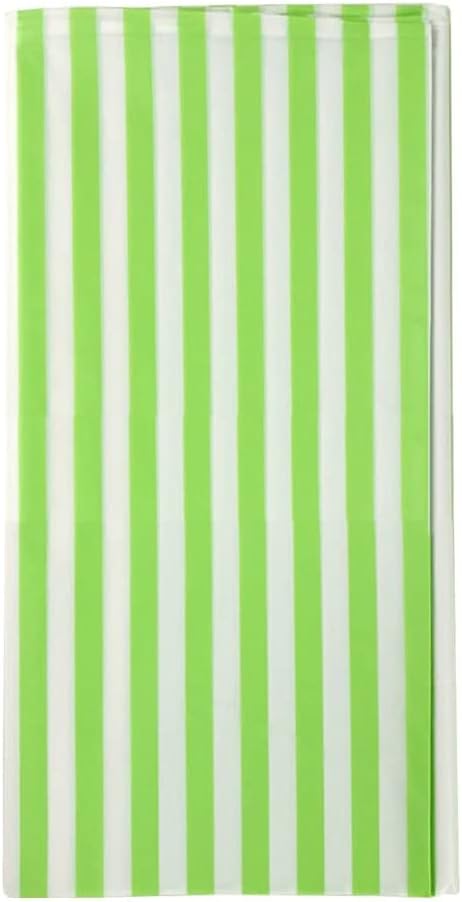 Vpang 2 Pcs Striped Plastic Print Tablecloths Disposable Table Cover Thickened Rectangle Tablecover, Kitchen Picnic Wedding Birthday Party Table Covers, 54"x108" (Green Stripe) : Home & Kitchen