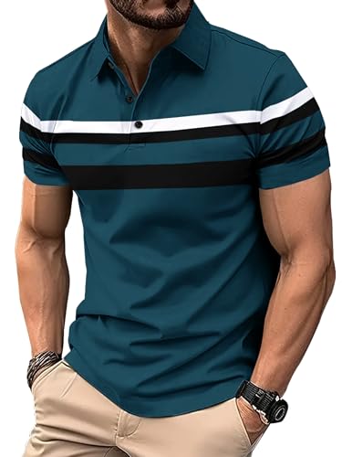 Image of Noble Monk Men's Regular Fit Polo Neck T-Shirt | Half Sleeve | Casual T-Shirt