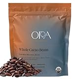 ORA Whole Cacao Beans, 10z - Organic, Ethical, Regenerative, Heavy Metals Tested, Unsweetened