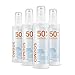 Produktbild Amazon-Marke: Solimo - SUN  Sonnencreme-Bodylotion LSF 50+ für sensible Haut, mit Vitamin E, Antioxidant (4x200 ml)