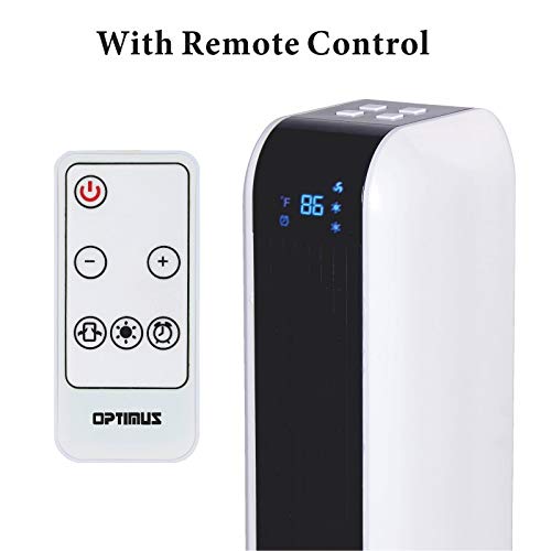 Optimus H-7319 17" Oscillating Tower Heater With Remote, Digi Temp Readout & Setting 17" Oscillating Tower Heater With Remote #TOP5