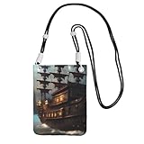 Tissu sergé de haute qualité : fabriqué en sergé 100 % polyester de qualité supérieure, ce sac à bandoulière imprimé bateau pirate fantaisie pour femme dispose d'une texture douce et durable qui est légère mais résistante, conservant sa forme grâce à une utilisation quotidienne à long terme.