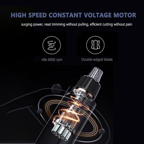 Cortaoídos Eléctricos | Eléctrico Inalámbrico para Nariz y Orejas,Cortacésped Inalámbrico con Pantalla Digital, Kit de aseo Cara Cejas Impermeable - imagen 6