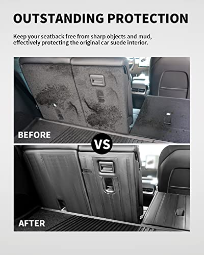Lasfit Fit 2020-2023 Tesla Model Y Second Row Seats Back Cover Protector Cargo Liners For 2023 2022 2021 2020 Model Y 5-Seater Accessories Upgraded All Weather Tpe Rear Backrest Mats - 3 Pcs #TOP2