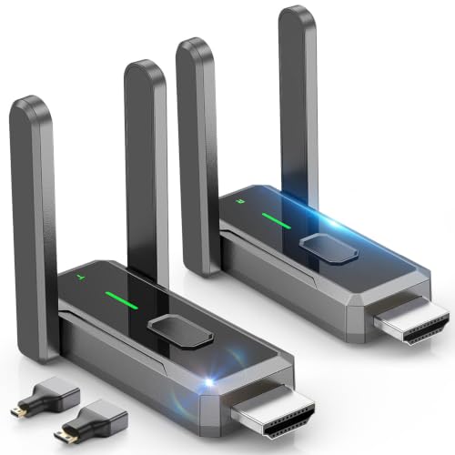 Amazon | 強化版 ワイヤレスHDMI 送受信機 WiFi6 二重アンテナ 小型