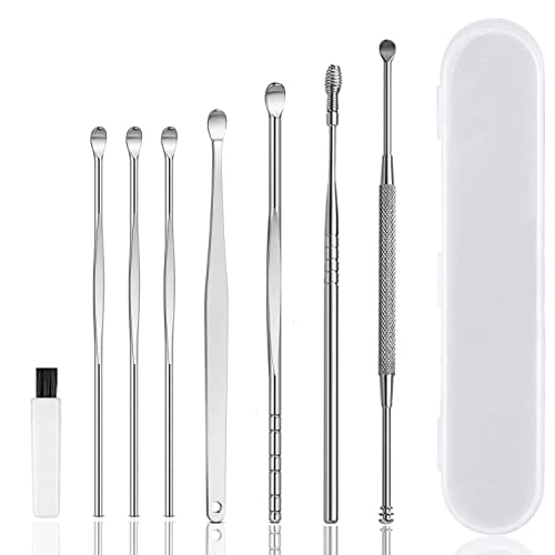 Limpiador de oídos. Kit de limpieza oidos 8 piezas acero inoxidable. Kit de limpieza cerumen oidos con caja de almacenamiento. Adecuado para todas las edades Cover