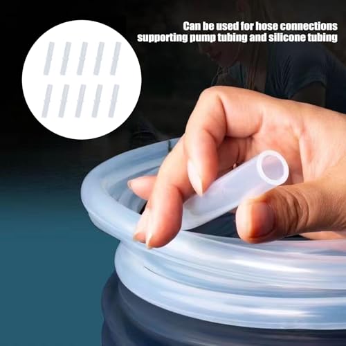 10 Stück Schlauchverbinder 6mm,Kunststoff Schlauchtülle,Mender Verbindungsstück,Schlauchtülle Fitting Gerade Joint Adapter,Schlauchanschluss Rohrverbinder,Gleich Widerhaken für (6-6mm gerade durch)