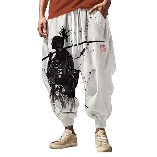 Pantalones harén para hombre japoneses, pantalones de chándal anchos, pantalones bombachos, pantalones casuales con divertidos estampados de dibujos animados, hip hop, estilo callejero, pantalones | Ya disponible en tu tienda friki favorita! En mundofriki.es!