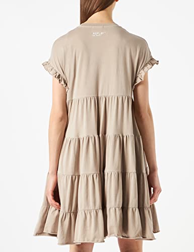 REPLAY W9747 .000.23100G Vestito, 523 Nocciola
