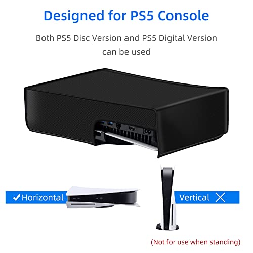 Wigearss Horizontal Mode Dust Cover For PS5 Console 1680D Oxford cloth Anti-Scratch Waterproof Dust