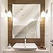 Head West Spectrum Modern Rectangular Mirror, Chrome Finished Stainless Steel Framed Bathroom Mirrors for Over Sink & Living Room, Hallway, and Entry Way - 24