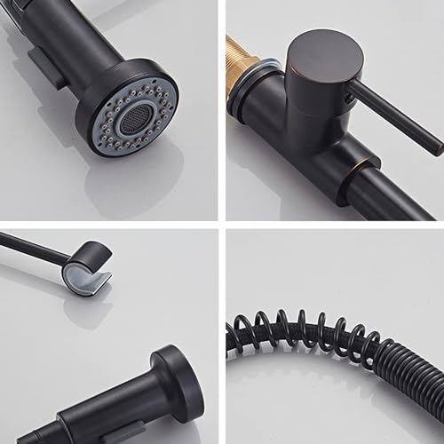 Robinet mitigeur pivotant cuisine moderne avec douchette extractible multi-usage chic - 3